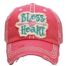 Southern Style Bless Your Heart Embroidered Adjustable Hat Pink  Western Ladies  eb-98025941